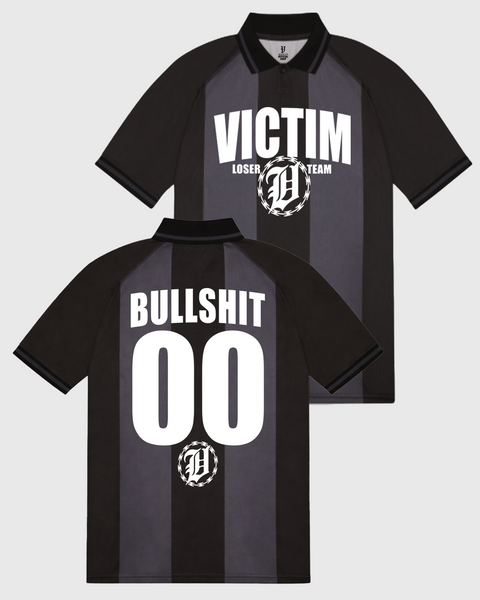 Black Football Jersey · VICTIM Loser Team